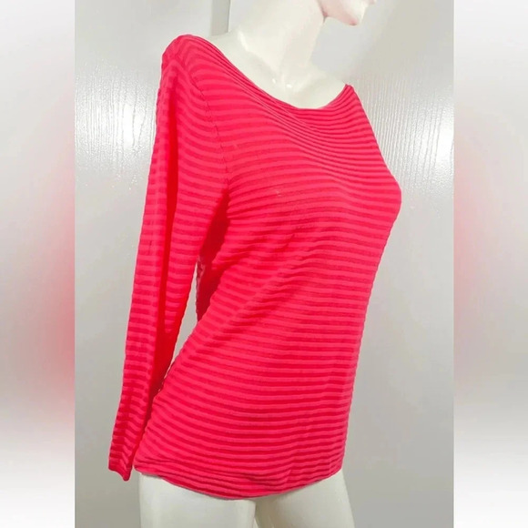 Ann Taylor Loft Womens Pullover Knit Top Long Sleeves Pink Shirt Size medium - Picture 2 of 5